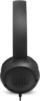 JBL Tune 500 Wired On-Ear Headphones with One-Button Remote/Mic - Black (Pre-Owned & Tested)