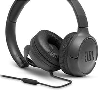 JBL Tune 500 Wired On-Ear Headphones with One-Button Remote/Mic - Black (Pre-Owned & Tested)